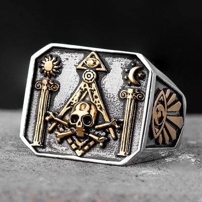 Anillo y Pulsera de Acero Titanio Estilo Punk Calavera Europeo Americano - Image 9