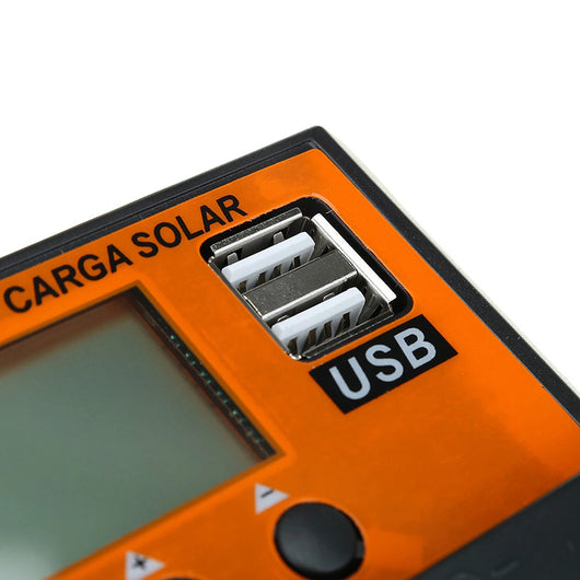 Controlador Solar LCD con Panel de Carga Naranja - Image 23