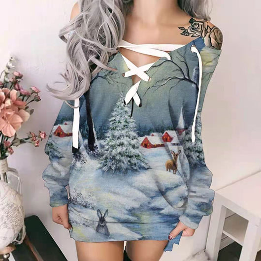 Suéter Navideño de Manga Larga para Mujer - Otoño e Invierno - Image 10