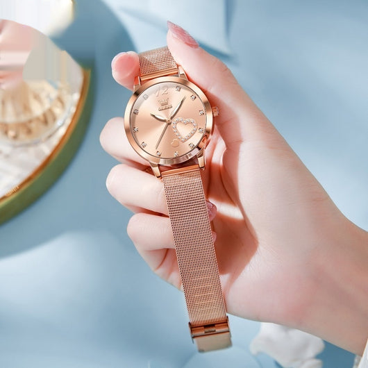 Reloj Elegante para Mujer con Correa Mesh Personalizable - Image 8