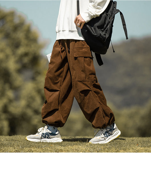 Pantalones de Pana Anchos Casuales para Otoño e Invierno - Image 34