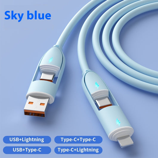 Cable de Carga Rápida 4 en 1 de Silicona Premium - Image 14