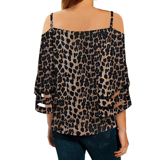 Blusa Hombro Descubierto con Mangas Acampanadas y Estampado - Image 13