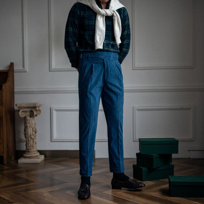 Pantalones de Pana Rectos Cintura Alta para Hombre - Image 5