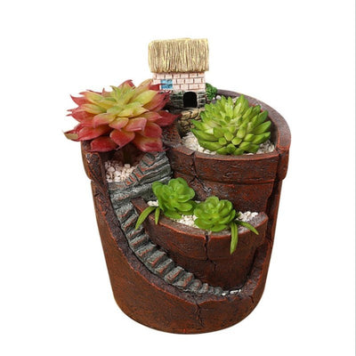 Maceta Decorativa con Suculentas - Miniatura de Jardín y Bonsái - Image 14