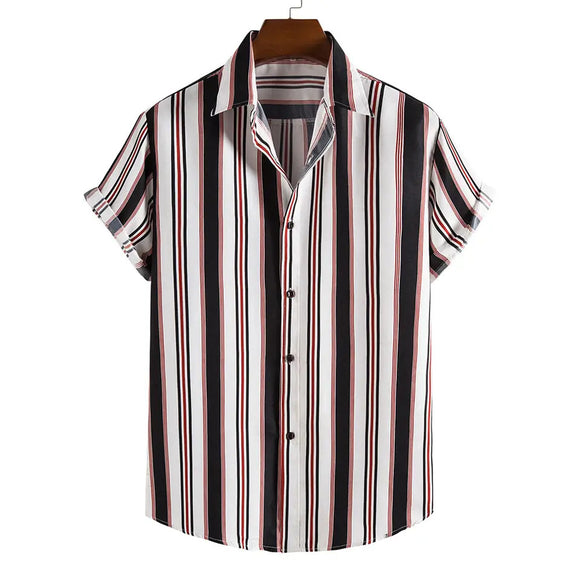 Camisa Casual de Rayas Personalizables para Hombre