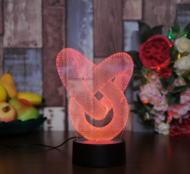 Lámpara LED 3D Táctil Multicolor - Luz Nocturna Creativa para Mesita de Noche - Image 7