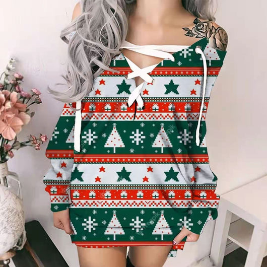 Suéter Navideño de Manga Larga para Mujer - Otoño e Invierno - Image 4