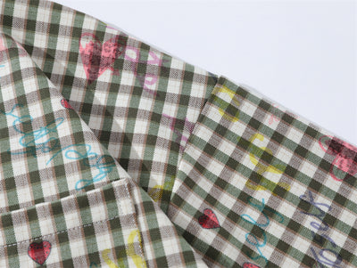 Camisa Suelta a Cuadros Manga Corta para Hombre - Image 14