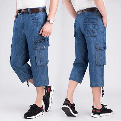 Pantalones Vaqueros Cropped Sueltos con Bolsillos Grandes - Image 6