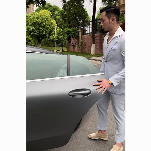 Traje Seersucker a Rayas Azules para Hombre - Image 2