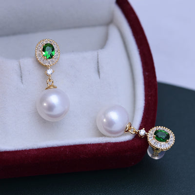 Aretes de Perlas de Agua Dulce Blancas Perfectas 10-11mm - Image 10