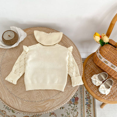 Chaqueta Tejida Hueca Hecha a Mano para Bebés y Niños - Image 8
