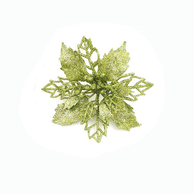 Flores Navideñas Artificiales con Brillo - Adornos para Árbol de Navidad y Decoración del Hogar - Image 79