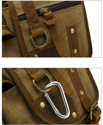 Bolsa Mensajera de Lona para Hombre - Estilo Casual y Versátil - Image 18