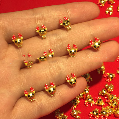 Collar y Pulsera DIY Oro Duro Alce San Valentín con Cuentas - Image 9
