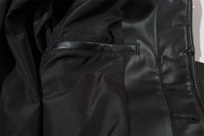 Abrigo de Cuero PU Estilo Americano con Cinturón para Hombre - Otoño e Invierno - Image 9
