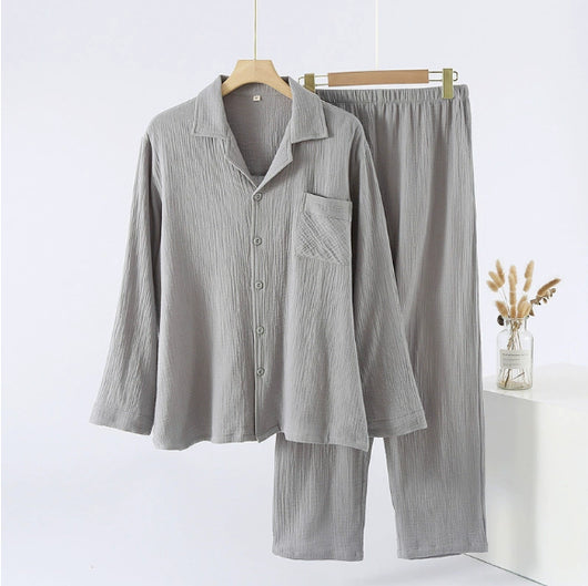 Pijama Holgado Plus Size para Hombre con Mangas Largas - Image 12