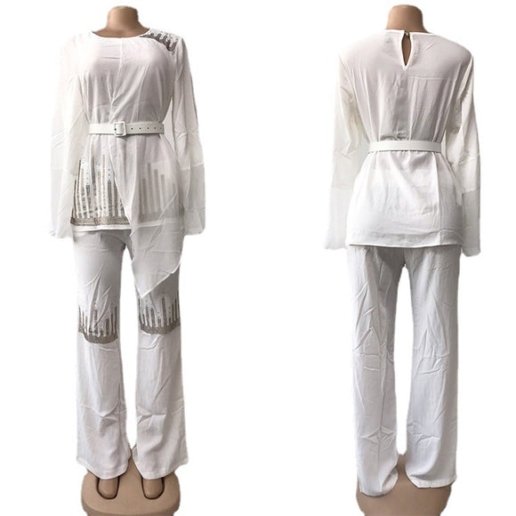 Conjunto de Dos Piezas Elegante para Mujer Talla Grande Estilo Africano