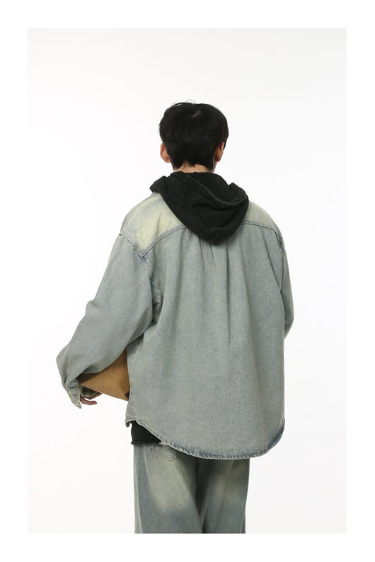 Conjunto de Camisa y Pantalón Oversized Lavado Desgastado en Blanco - Image 19