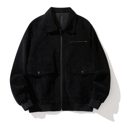 Abrigo de Pana Estilo Coreano Japonés con Solapa - Uniforme Moderno - Image 7