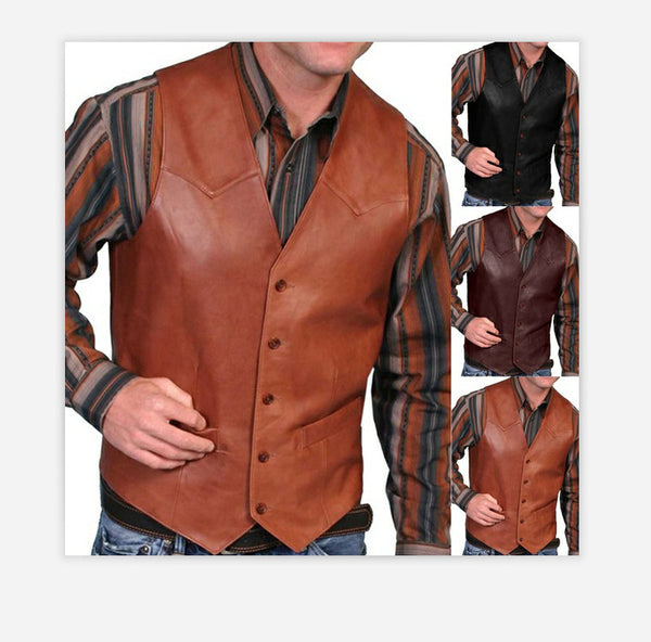 Chaleco Retro para Hombre - Cuello Redondo, Manga Corta, Diseño Clásico