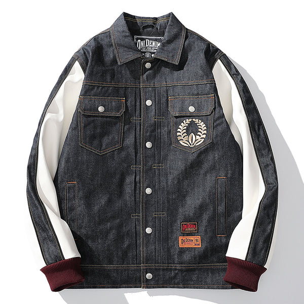 Camisa de Algodón Bordada Swordsman Denim Yokosuka