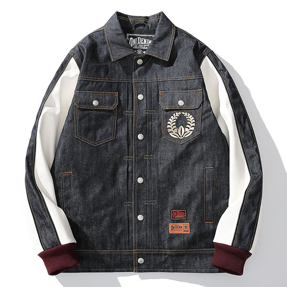Camisa de Algodón Bordada Swordsman Denim Yokosuka