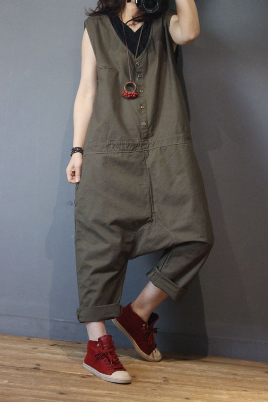 Jumpsuit Suelto sin Mangas de Corte Casual - Image 11