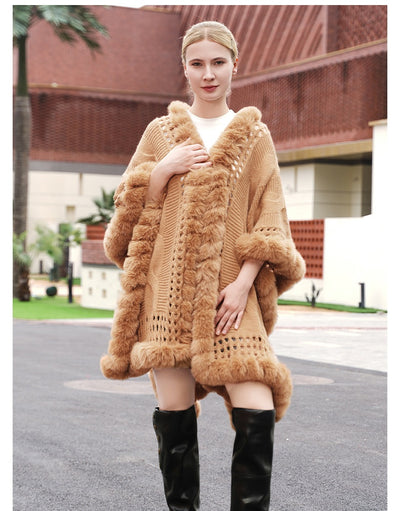 Capa Cardigan de Lana Calada Extendida - Abrigo Tejido Otoño Invierno - Image 16