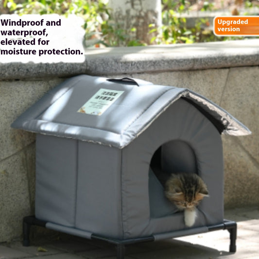 Casa Cálida para Gatos Exterior - Resistente al Agua y Lluvia para Invierno