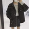 Chaqueta Corta Estilo Capa Suelta con Detalles de Herramientas