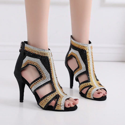 Tacones Altos para Baile Latino con Brillantes