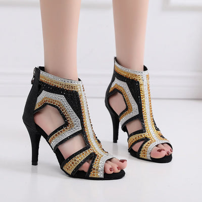 Tacones Altos para Baile Latino con Brillantes