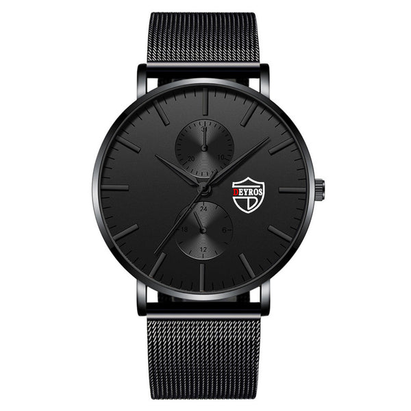 Reloj de Hombre Elegante con Malla Chapada al Vacío - Image 3