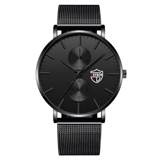 Reloj de Hombre Elegante con Malla Chapada al Vacío - Image 3