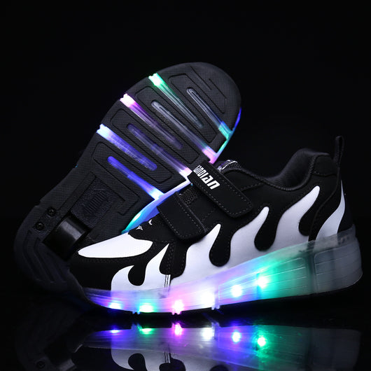 Patines Heelys con Ruedas Simples y Dobles con Luces LED para Otoño e Invierno - Image 12