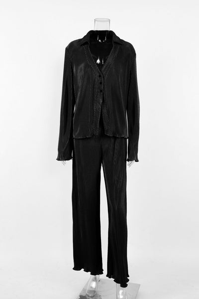 Blusa Retro con Pliegues Manga Larga para Mujer Primavera - Image 18