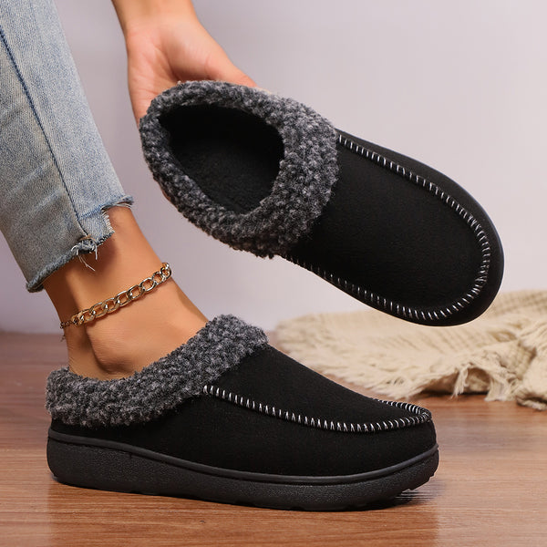 Pantuflas de Invierno Acolchadas con Talón Cubierto - Cómodas para Casa