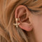 Clip Auricular en U con Diamante de Abeja - Diseño Ancho Pequeño