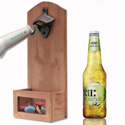 Abridor de Botellas de Madera Colgante para Refrigerador con Destornillador - Image 14