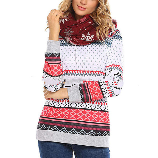 Sudadera Navideña con Doble Capucha para Mujer