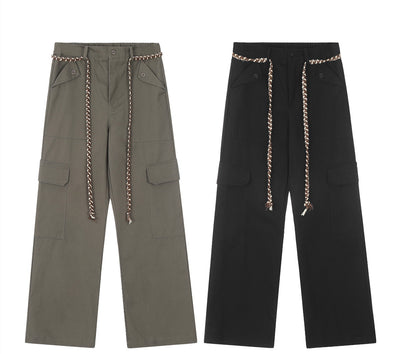 Pantalones Cargo Holgados con Cordones para Mujer Estilo Boyfriend Americano - Image 7