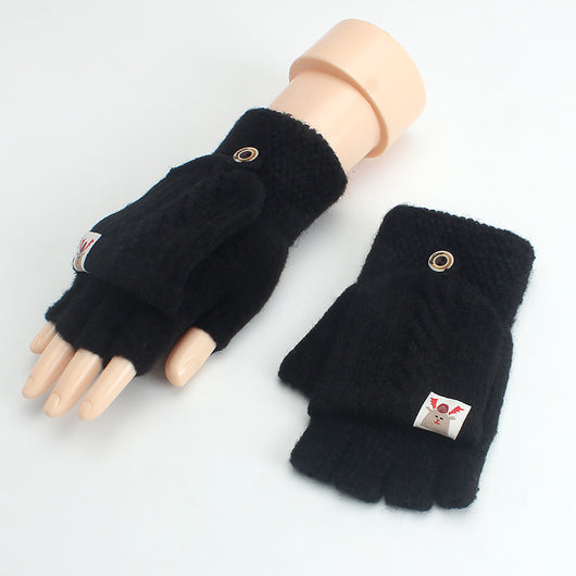 Guantes Tejidos de Lana Fina sin Dedos - Diseño Clásico - Image 3