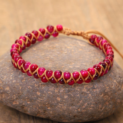 Pulsera de Piedra Doble Capa Artesanal con Enrollado - Image 9