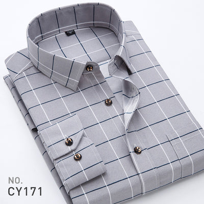 Camisa Estampada de Manga Larga Estilo Coreano para Hombre - Image 7