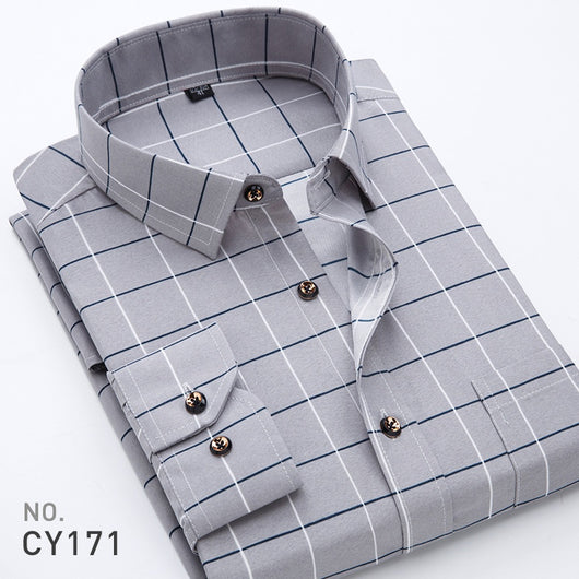 Camisa Estampada de Manga Larga Estilo Coreano para Hombre - Image 7