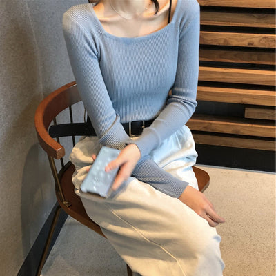 Suéter Cuello Francés Manga Larga para Mujer - Image 11