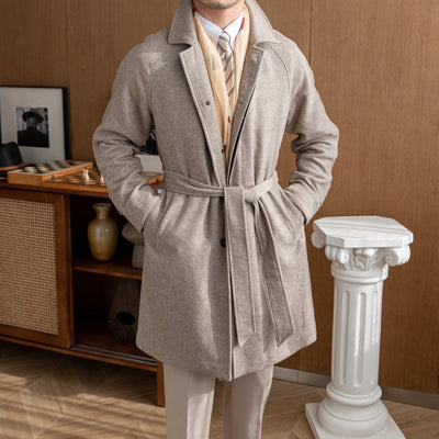 Abrigo Lana Inglesa Casual Largo Invierno