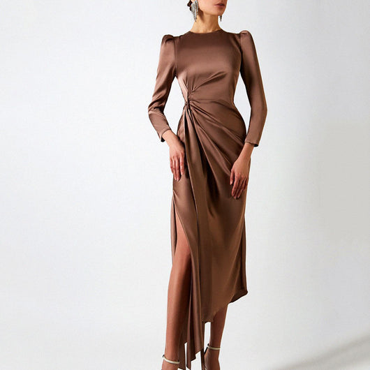 Vestido Slim Elegante con Detalle Asimétrico en Cadera - Image 9